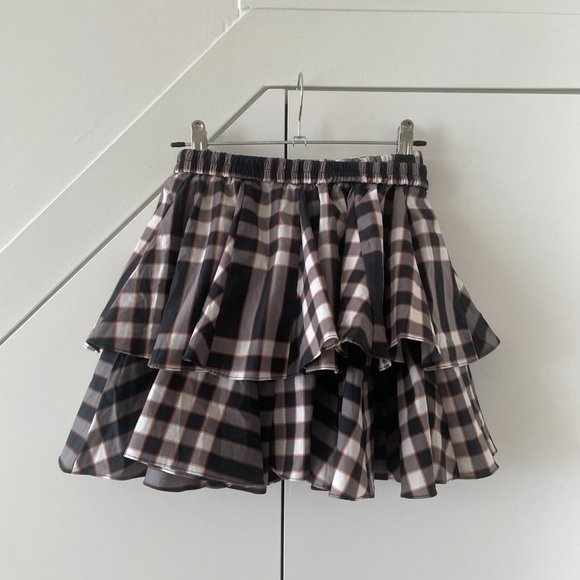 Mini skirt In Black Fall Plaid - Picture 3 of 4